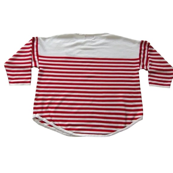 Philosophy Republic Clothing Womens 1X Red & White Stripe Long Sleeve Sweater - Picture 11 of 11